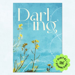 Seventeen Darl+ing Digital Poster, Instant Download, Darling Lyric Print, K-pop Printable Wall Art