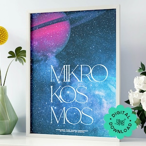 BTS Mikrokosmos Digital Poster, Mikrokosmos Lyric Print, Instant Download, K-pop Printable Wall Art