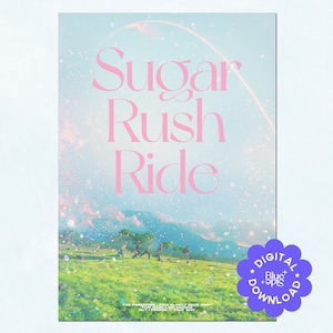 TXT Sugar Rush Ride Digital Poster, TXT Lyric Print, Instant Download, K-pop Printable Wall Art