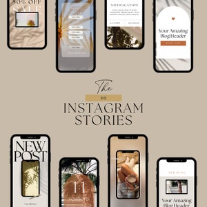Beige Instagram Story Templates | Social Media Templates | Small Business Instagram Templates | Nuetral Canva Template | Ig Post Template