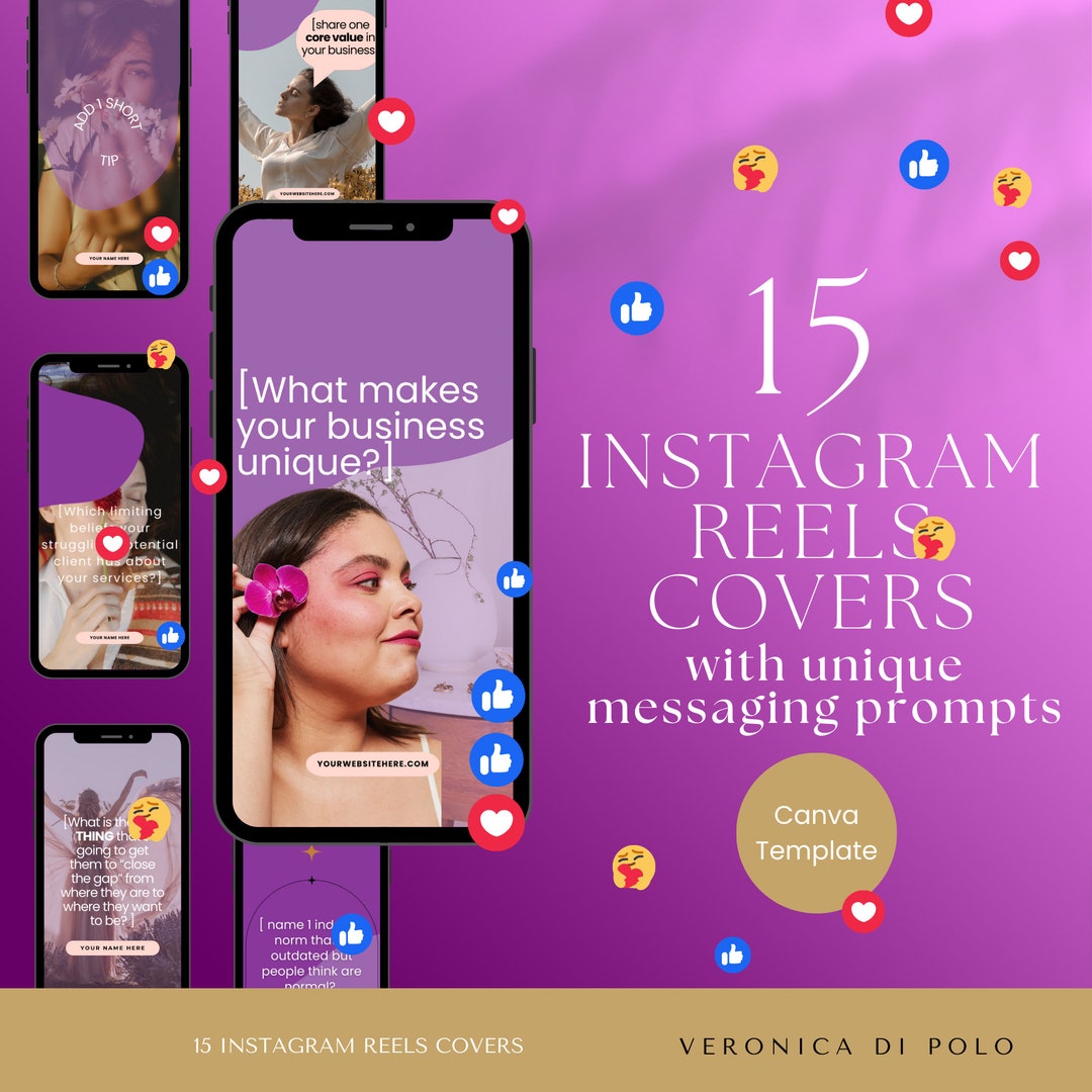 15 Reel Cover Template Editable in CANVA Instagram Reel Covers Modern ...