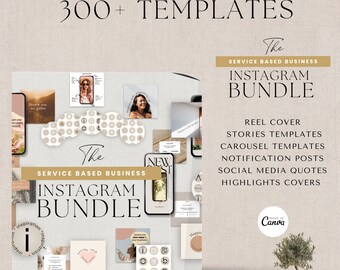 Beige Instagram Templates | 300+ Boho Canva Templates
