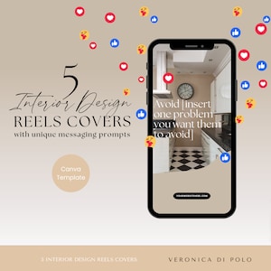 Reels Covers ästhetik | Instagram Reel Cover Canva Vorlage | Reel Covers und Vorlagen | Instagram Reel Cover für Innendekoration |