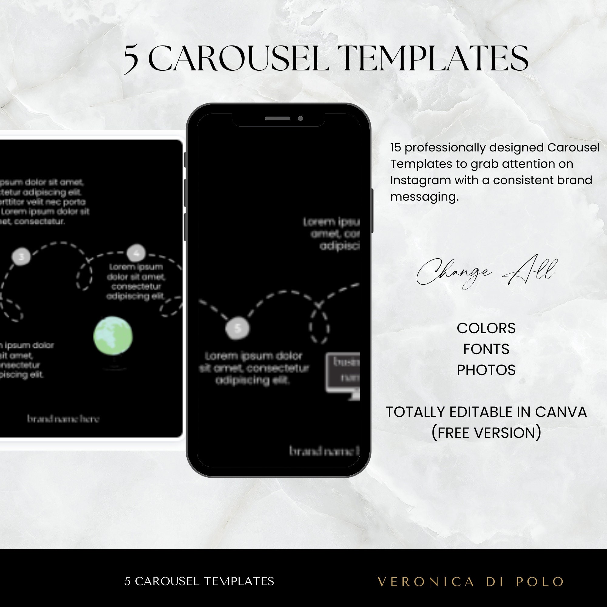 Instagram Carousel | Canva Carousel Template Instagram | Classy ...