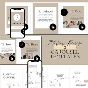 Instagram Carousel Post Template | Instagram Carousel Templates For Interior Designers | Social Media Templates Carousel | Canva Carousel