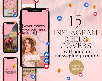 Instagram Reels Covers | Pink Minimalist Templates (Canva)