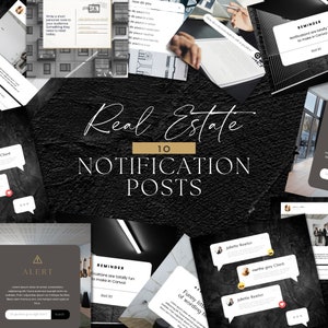 Real Estate Social Media Templates for Listings | Social Media Notification Post | Instagram Post Notification | real estate marketing