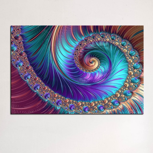 3D Fractal colorful Wall Art, 3d colorful canvas painting,Fractal wall art, Fractal Canvas painting,vivid Fractal canvas