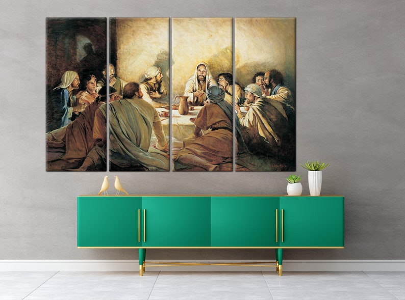 Jesus Christ the Last Supper Canvas Painting,religious Wall Decor,bible
