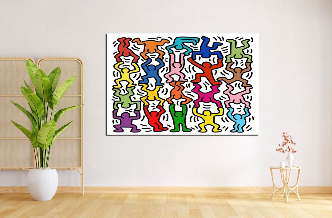 Keith Haring abstract Wall Art graffiti Print street Art keith Haring 