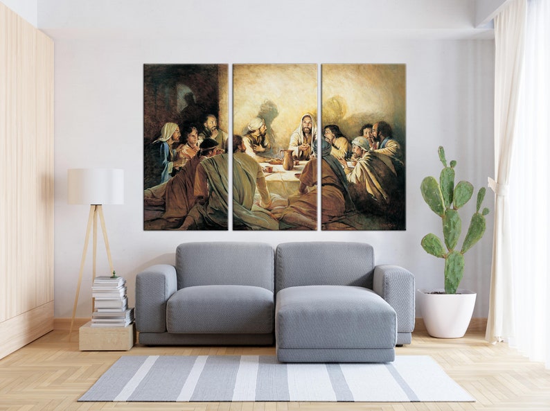 Jesus Christ the Last Supper Canvas Painting,religious Wall Decor,bible