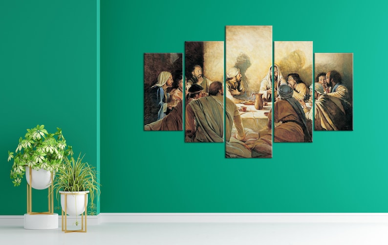 Jesus Christ the Last Supper Canvas Painting,religious Wall Decor,bible