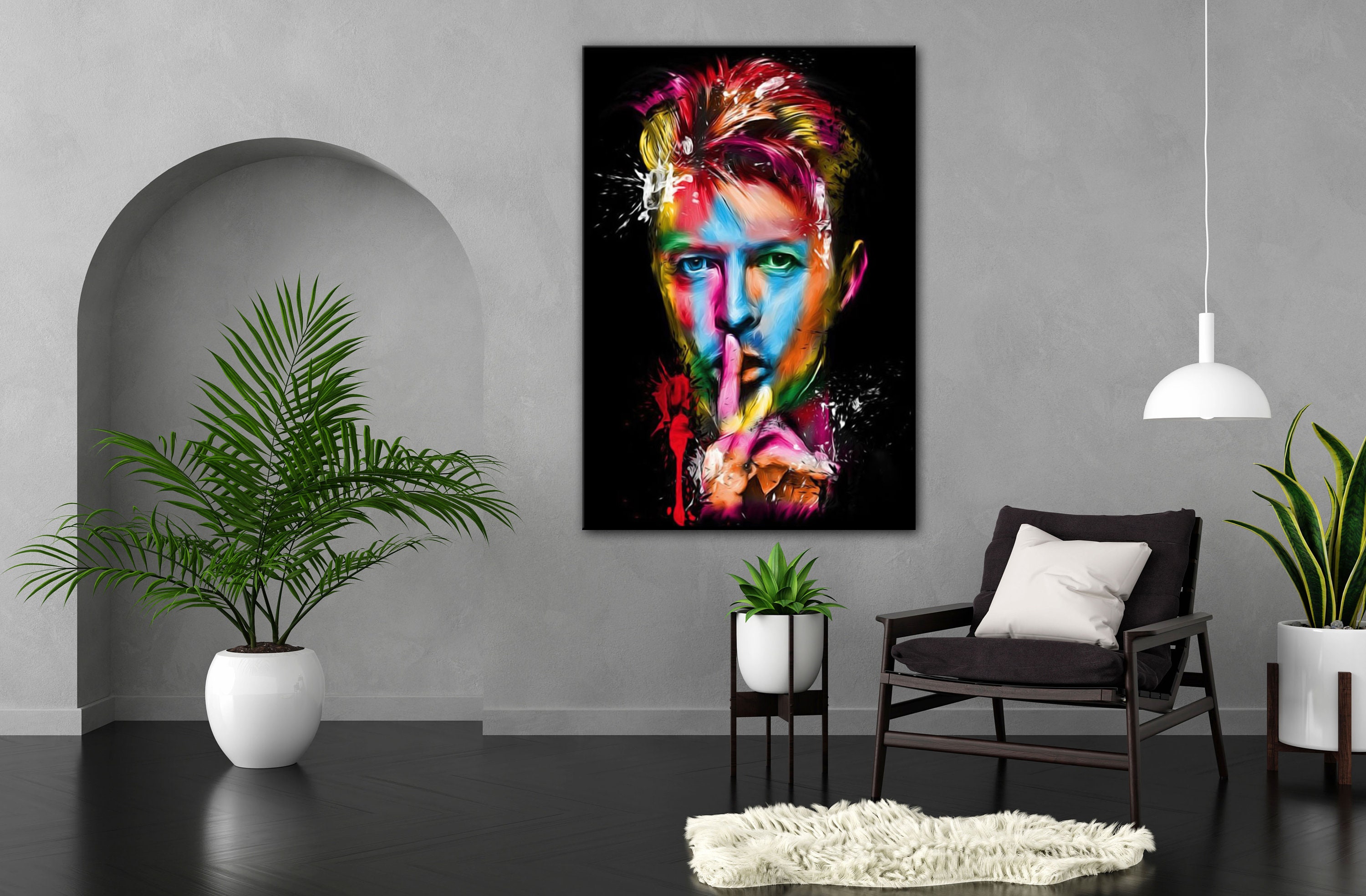David Bowie Art Poster Album Cover Musikposter (6) Leinwandposter Wandkunst Dekor Druck Bild Gemälde Für Wohnzimmer Schlafzimmer Dekoration Rahmen Stil 08x12inch (20x30cm