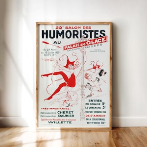22e Salon des Humoristes – Vintage 1929 French Exhibition Poster, Restored Historical Artwork | Printable Wall Art Digital Download
