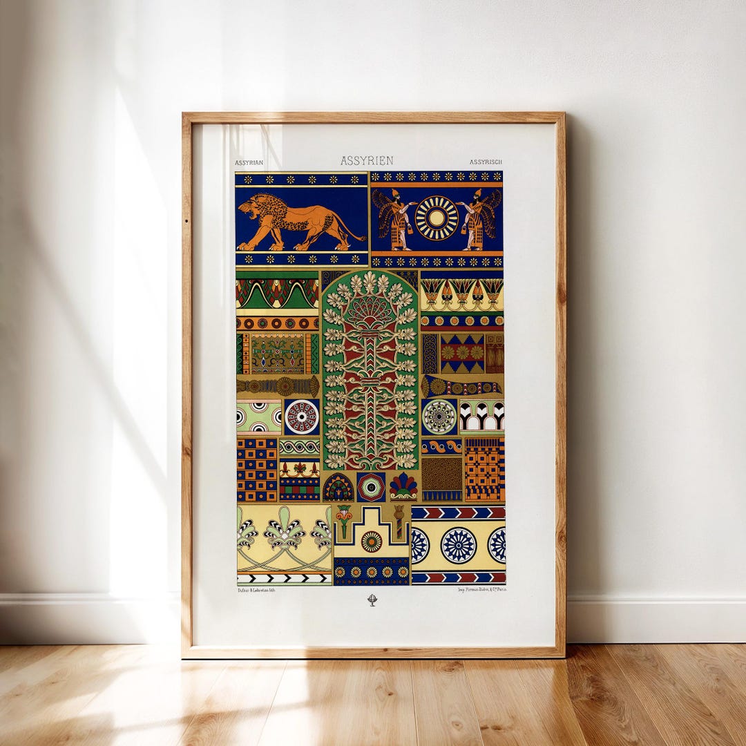Assyrian Pattern Rug Assyrian Pattern L'ornement Polychrome by Albert Racine | Digital ...