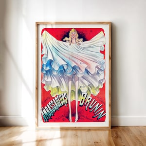 Ambassadeurs Brunin – Vintage French Cabaret Poster 1888, Belle Époque Paris Theater Art | Printable Wall Art Digital Download