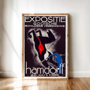 Gooische Schilders Vereeniging – Vintage Dutch Art Exhibition Poster, Hamdorff Gallery Print | Printable Wall Art Digital Download