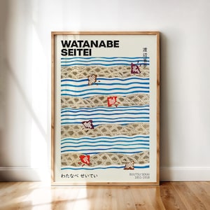 Bijutsu Sekai by Watanabe Seitei – Japanese Art Series Poster, Vintage Floral Print, Minimal Zen Wall Art, Digital Download