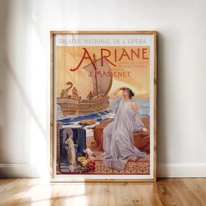 Ariane Opera Poster – Vintage 1906 Jules Massenet Belle Époque Wall Art Print | Retro Printable Poster Digital Download