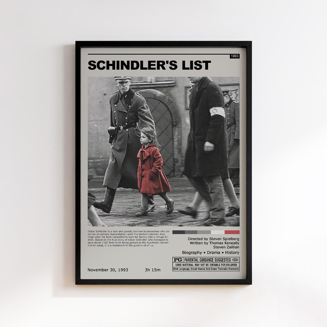 Schindler's List Movie Poster Printable Poster Film Poster Digital Art — free download