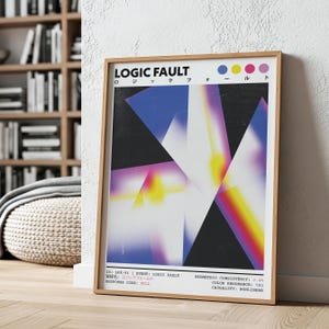 Logic Fault Poster | Abstract Color Glitch Art Print | Geometric Experimental Wall Decor | Digital Error Aesthetic