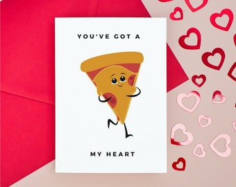 Valentine&#39;s Day Card | Puns | Printable Card | Instant Download | For her | For him | Pizza | Pizza Lover | Italian | Food Puns | 5&quot; x 7&quot;