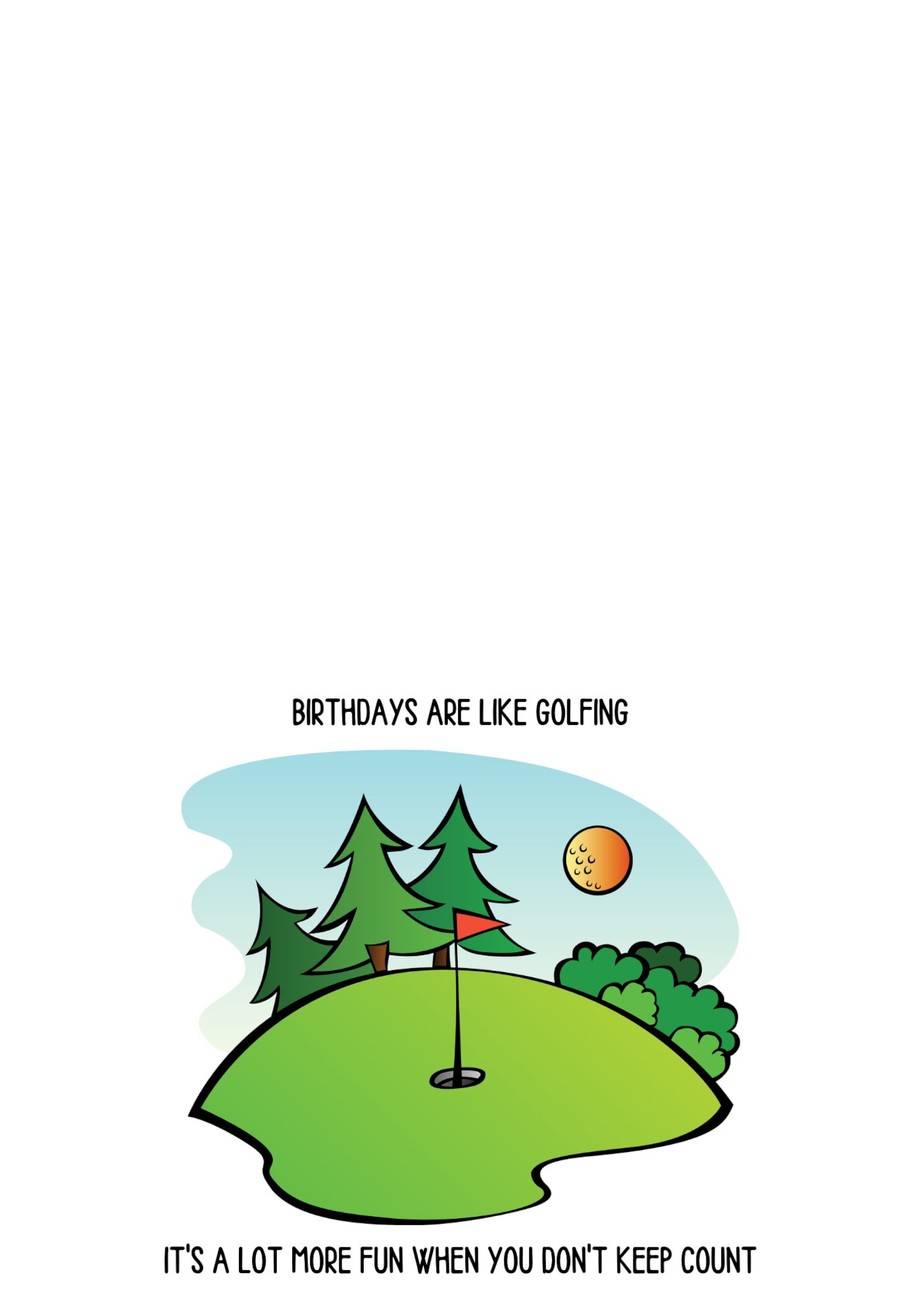 Happy Birthday Card | Golf | Printable Card | Instant Download | for ...