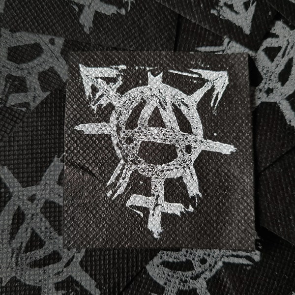 Trans Anarchy Symbol Patch || Transgender Symbol || 6.5cm x 6cm