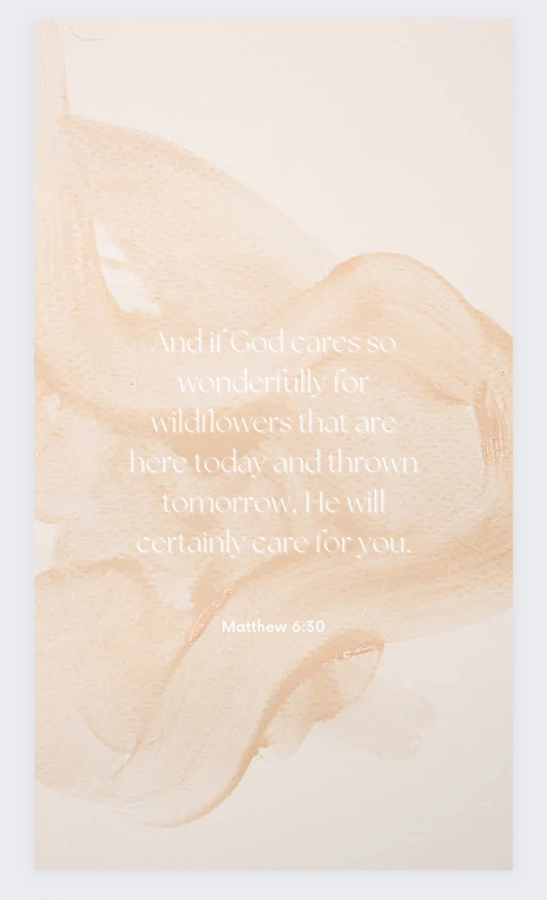 Minimalist Modern Beige Watercolor Painting With Bible Verse | Matthew ...