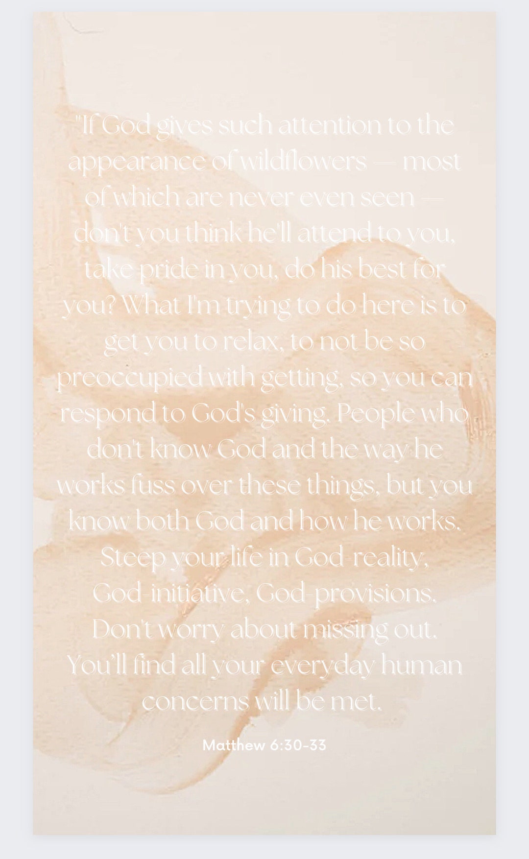 Minimalist Modern Beige Watercolor Painting With Bible Verse | Matthew ...