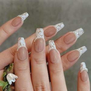 ombre brown chrome nails/hand painted Nails/ ArgyleFake Nails/ Handmade Press on Nails/Faux Acrylic Nails