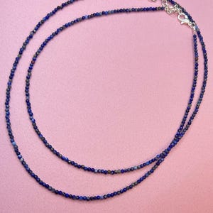 dainty natural lapis lazuli necklace choker or long necklace for women