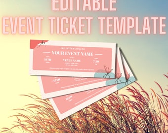 Event Ticket Template | Easy to Edit on Canva | Editable DIY | Gateway Invitation | Christmas Gift for him Musical Theatre Show Concert