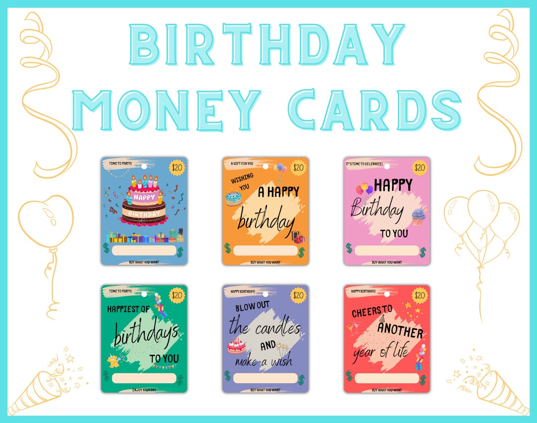 Printable Birthday Money Card: Surprise Them With a Thoughtful - Etsy