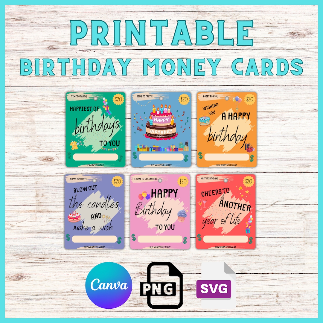 Printable Birthday Money Card: Surprise Them With a Thoughtful Gift ...