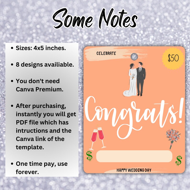 Editable Wedding Money Card Templates Cards Holder Bundle PNG &amp; SVG ...