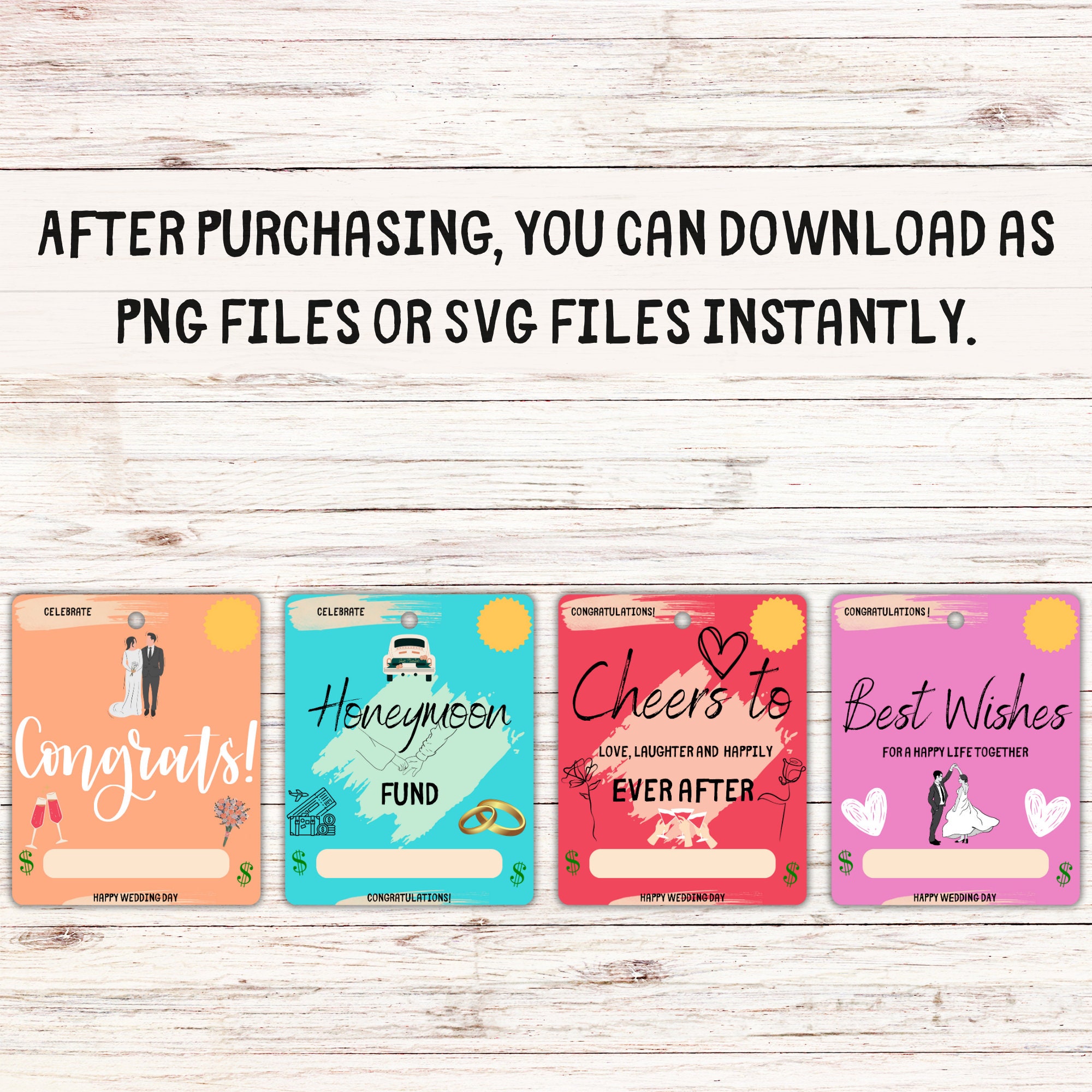 Editable Wedding Money Card Holder Template, Easy to Edit on Canva ...