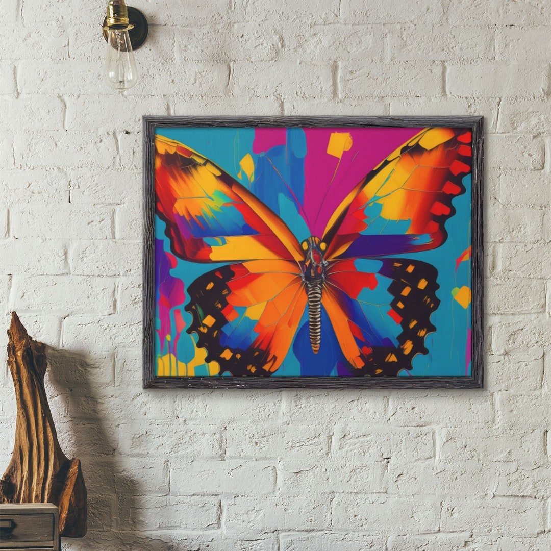 Vibrant and Eye-catching Abstract Colorful Butterfly Printable - Etsy