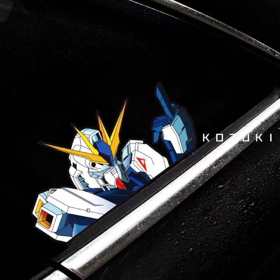 Gundam Car Sticker Zaku Car Sticker Jdm Gundam Sticker Rx93 Etsy