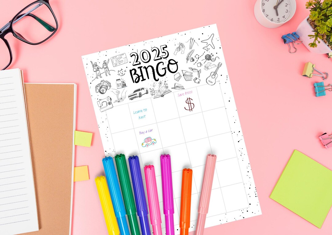 A4 2025 Bingo Card - Etsy