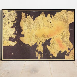 GOT Map, Serie Landkarte Leinwand, Targeryan Print, Stark, Jon SchneeKunst, farbenfroher Druck, gedrucktes Poster, Wohnkultur, Geschenk für zuhause