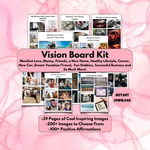 2024 Vision Board Party Kit Goal Mood Board for Women, Engagement