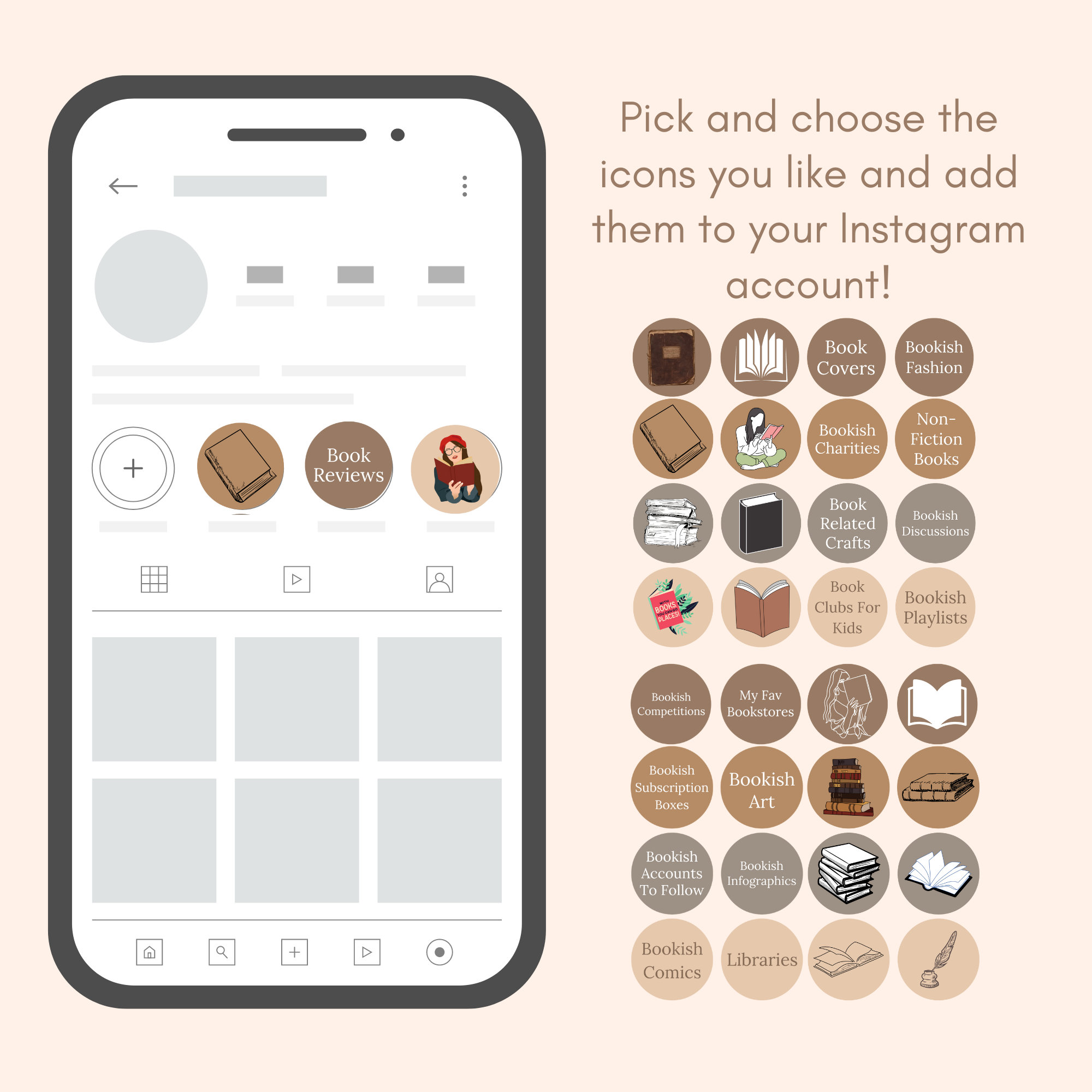 Bookish Instagram Highlight Covers Book IG Icons (Download Now) - Etsy