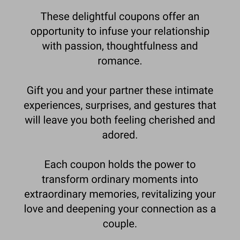 100 Printable Love Coupons for Him and Her, Couple Coupons, Valentines Day Gift, Romantic ...
