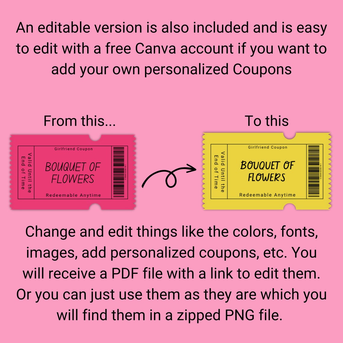 40 Printable Girlfriend Coupons, Wife Coupon Book, Valentines Day Gift ...