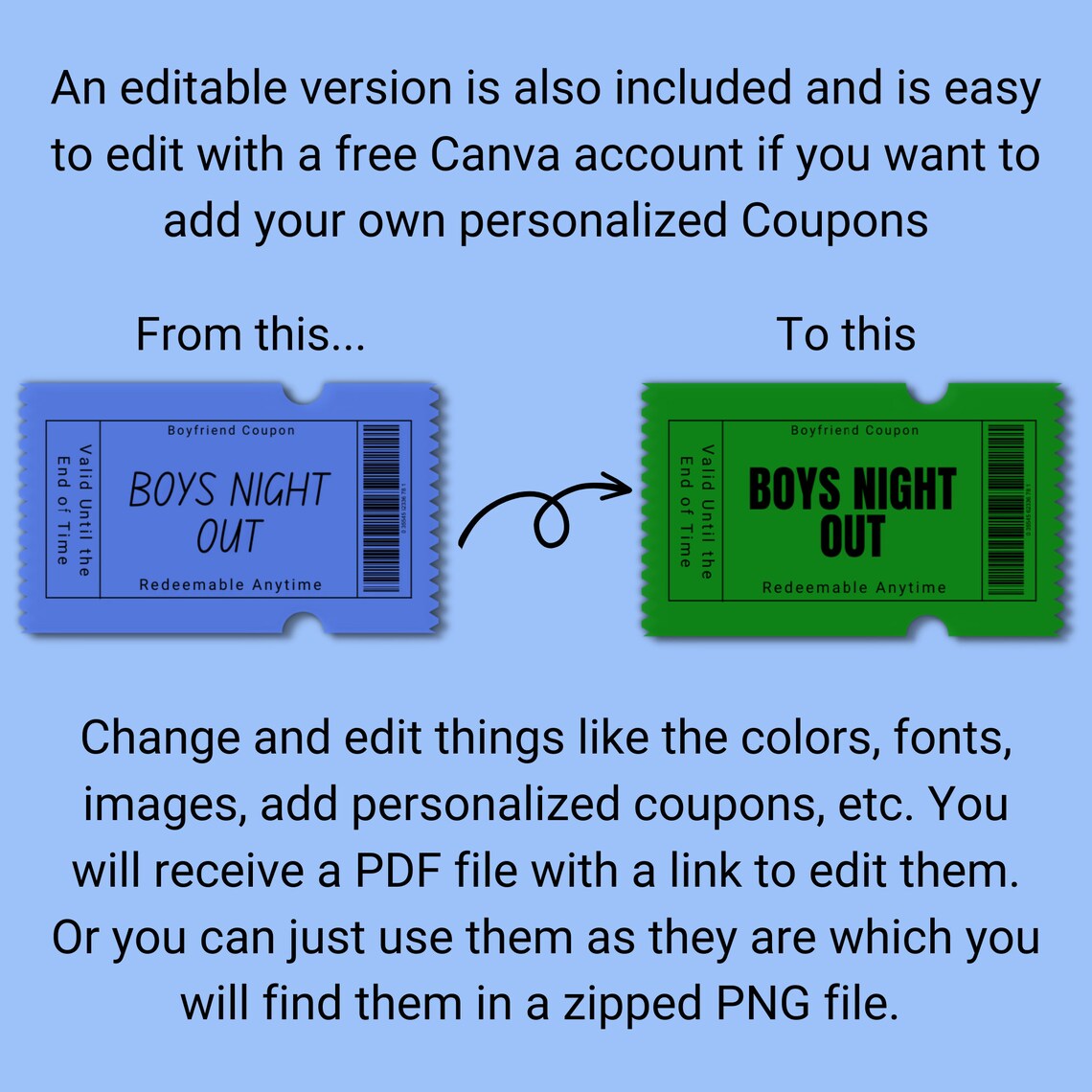 40 Printable Boyfriend Coupons, Husband Coupon Book, Valentines Day ...