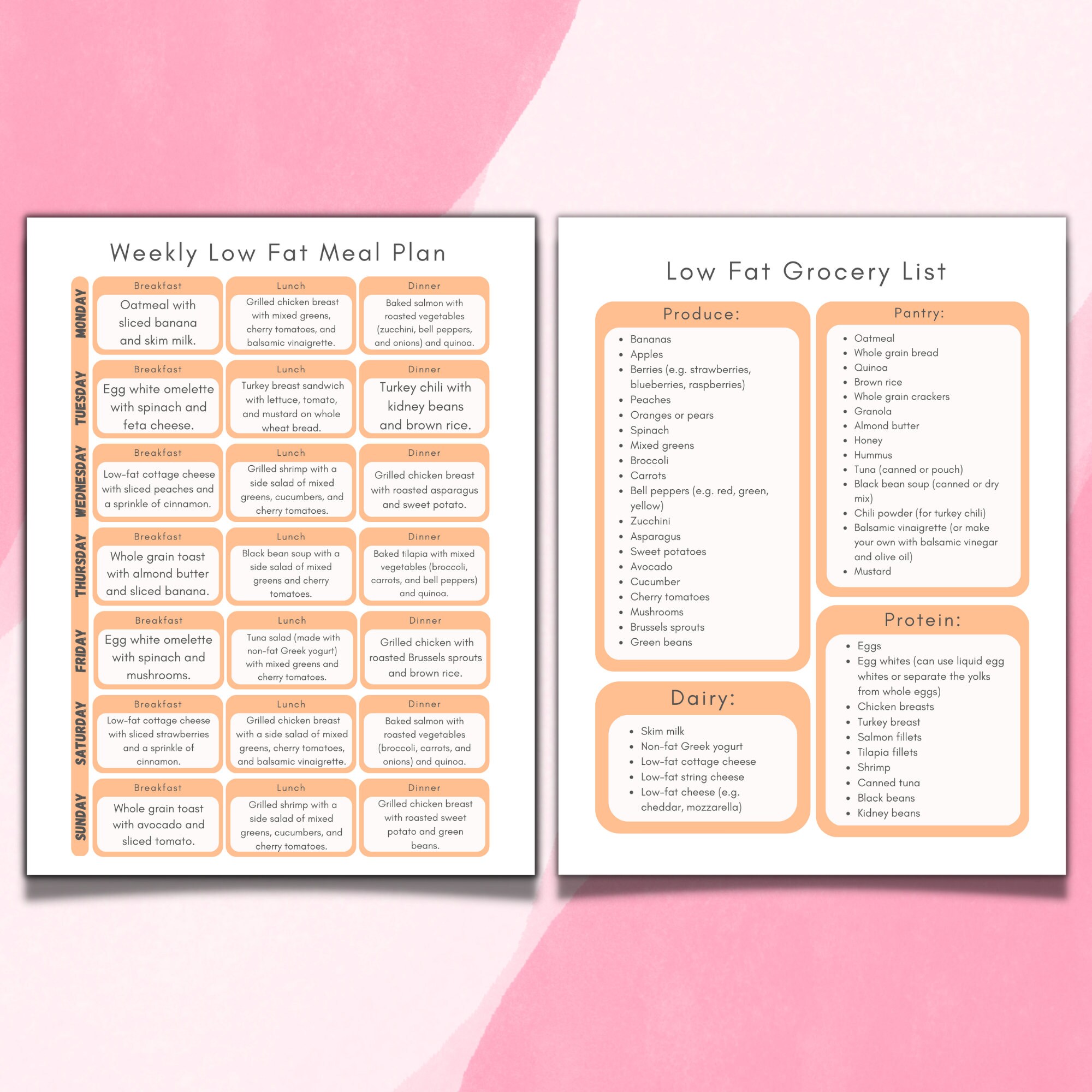 Low Fat Meal Plan Uk Low Fat Meal Plan Uk