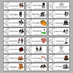 100 Printable Love Coupons for Him and Her, Couple Coupons, Valentines ...