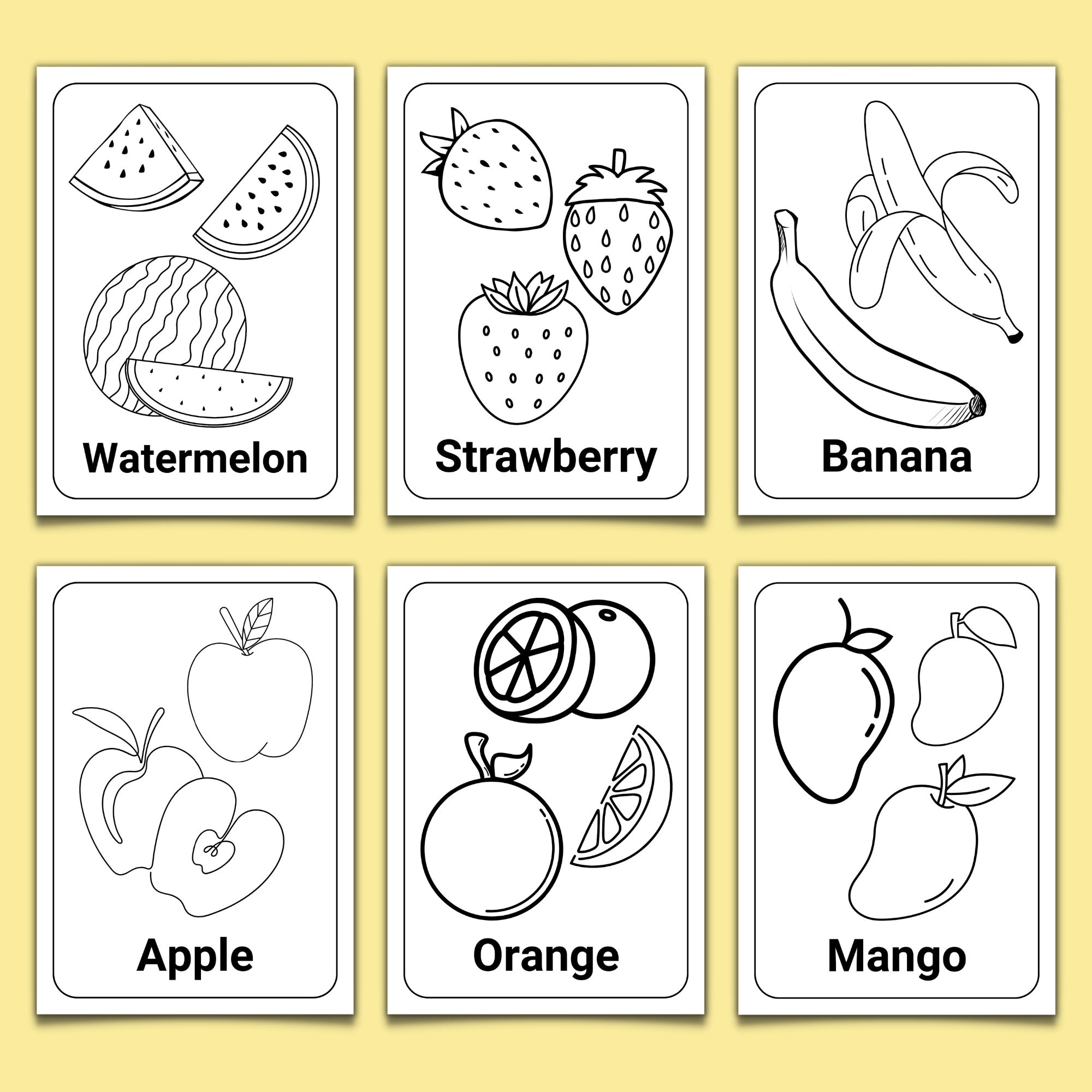 Printable Fruits Coloring Book Worksheets Preschool Printables for Printable Fruits Coloring Book Worksheets Preschool Printables for