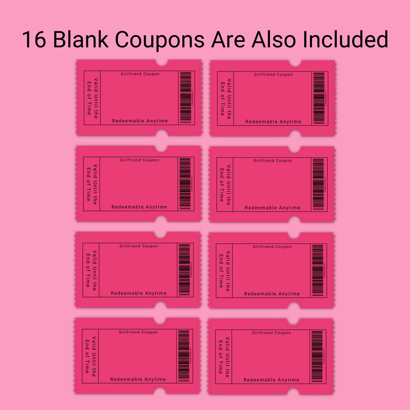 40 Printable Girlfriend Coupons, Wife Coupon Book, Valentines Day Gift ...